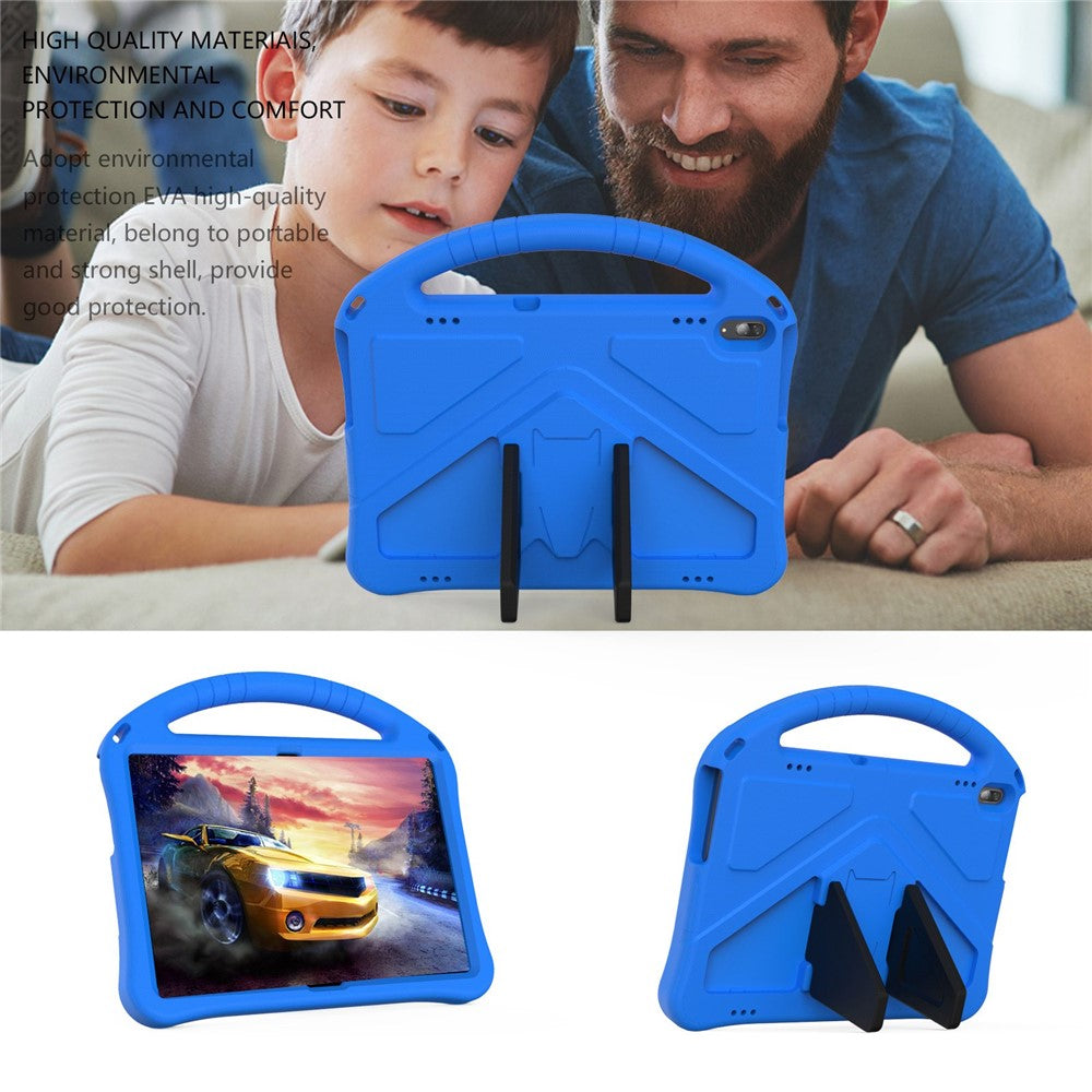 For Lenovo Tab M10 TB-X605F / X505F EVA Tablet Case Drop-proof Kickstand Protective Cover with Handle Grip - Blue