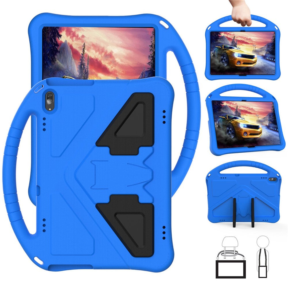 For Lenovo Tab M10 TB-X605F / X505F EVA Tablet Case Drop-proof Kickstand Protective Cover with Handle Grip - Blue