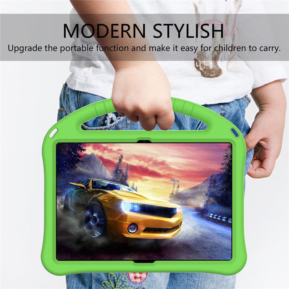 For Lenovo Tab M10 TB-X605F / X505F EVA Tablet Case Drop-proof Kickstand Protective Cover with Handle Grip - Green