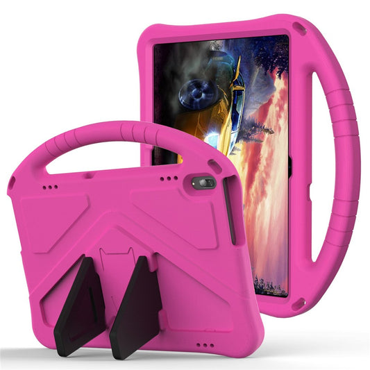 For Lenovo Tab M10 TB-X605F / X505F EVA Tablet Case Drop-proof Kickstand Protective Cover with Handle Grip - Rose