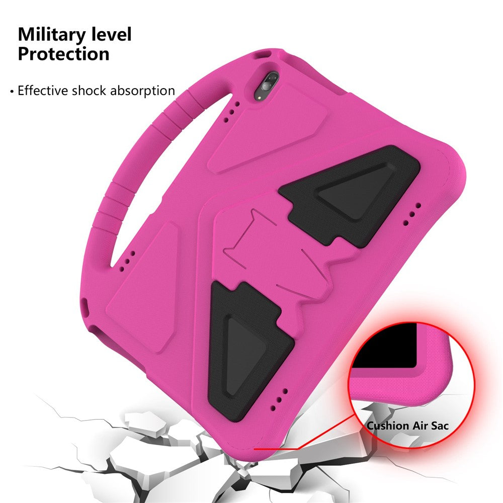 For Lenovo Tab M10 TB-X605F / X505F EVA Tablet Case Drop-proof Kickstand Protective Cover with Handle Grip - Rose