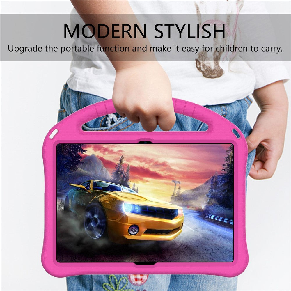 For Lenovo Tab M10 TB-X605F / X505F EVA Tablet Case Drop-proof Kickstand Protective Cover with Handle Grip - Rose