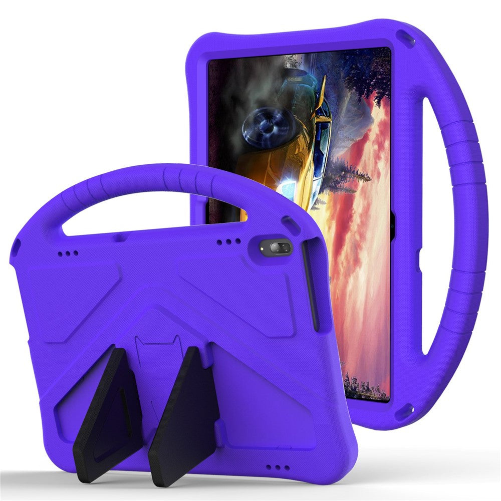 For Lenovo Tab M10 TB-X605F / X505F EVA Tablet Case Drop-proof Kickstand Protective Cover with Handle Grip - Purple