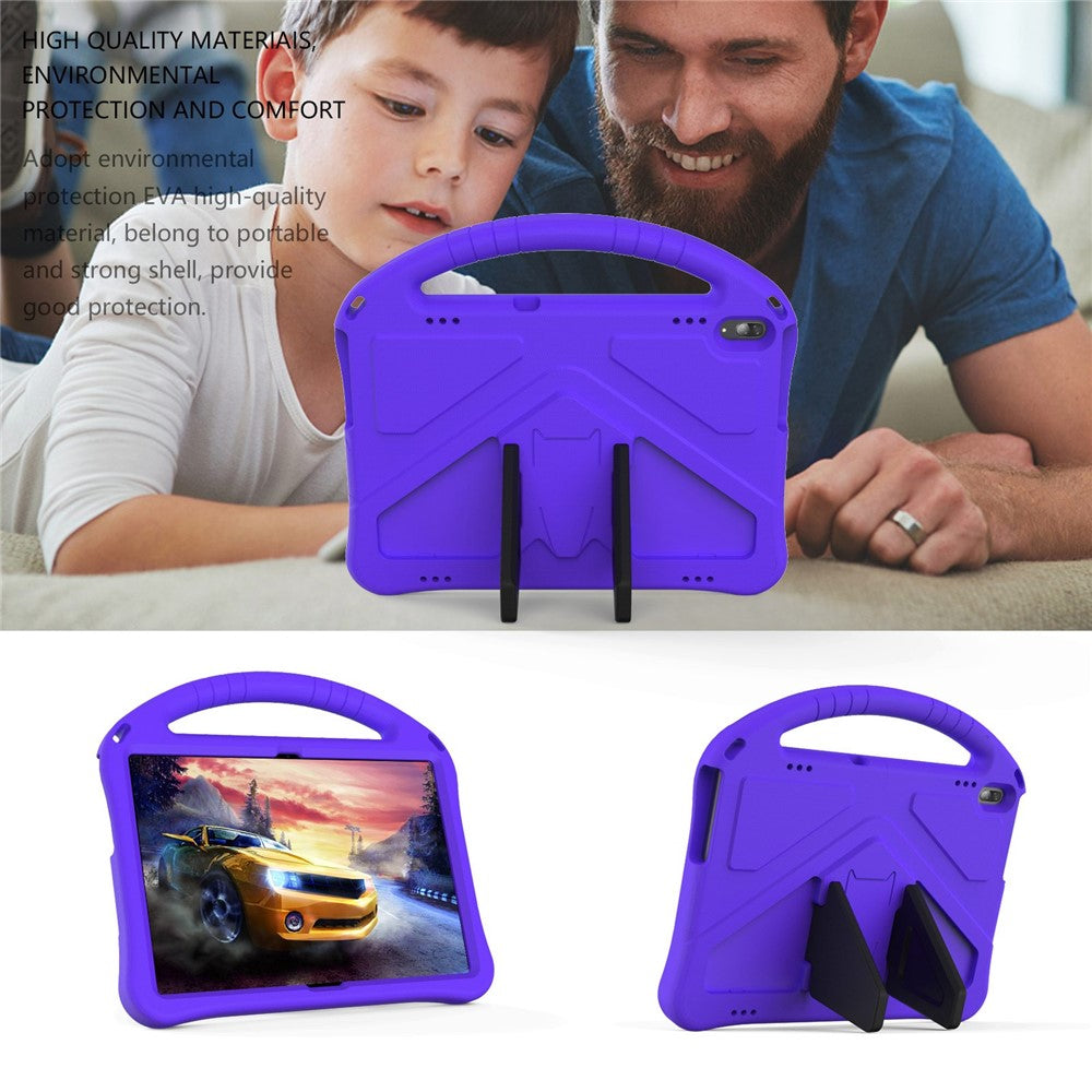 For Lenovo Tab M10 TB-X605F / X505F EVA Tablet Case Drop-proof Kickstand Protective Cover with Handle Grip - Purple