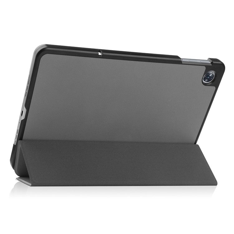 Shockproof Case for Oppo Pad Air PU Leather+PC Protective Case Auto Wake / Sleep Tablet Cover with Trifold Stand - Grey