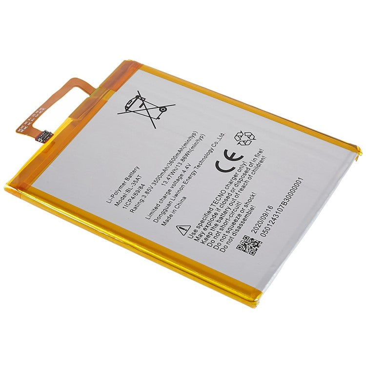 For Tecno Phantom 8 3.85V 3500mAh Li-Polymer Battery Replacement Part (Encode: BL-35AT) (without Logo)