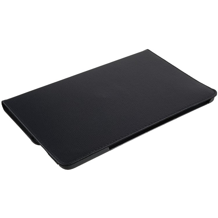 For Honor Pad 8 Drop-proof Anti-shock Leather Tablet Case 360-degree Rotating Protective Cover with Stand - Black