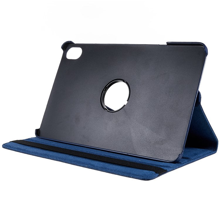 For Honor Pad 8 Drop-proof Anti-shock Leather Tablet Case 360-degree Rotating Protective Cover with Stand - Dark Blue