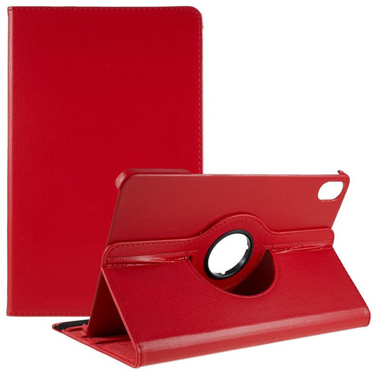 For Honor Pad 8 Drop-proof Anti-shock Leather Tablet Case 360-degree Rotating Protective Cover with Stand - Red