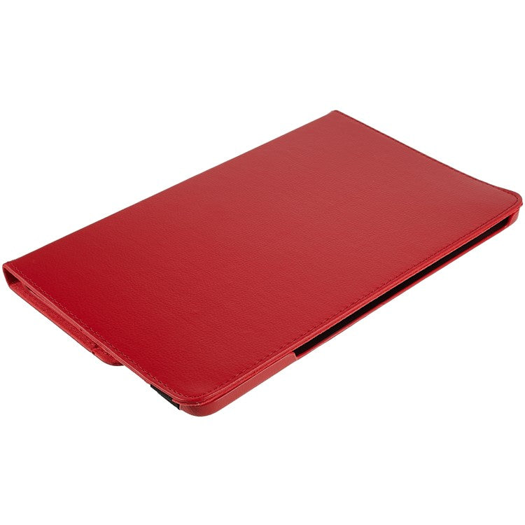 For Honor Pad 8 Drop-proof Anti-shock Leather Tablet Case 360-degree Rotating Protective Cover with Stand - Red