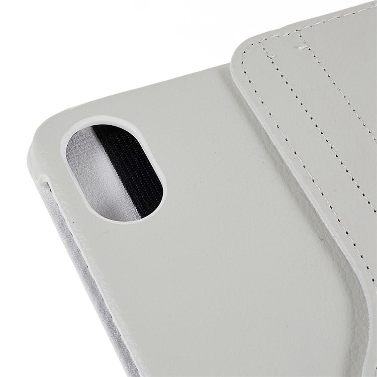 For Honor Pad 8 Drop-proof Anti-shock Leather Tablet Case 360-degree Rotating Protective Cover with Stand - White