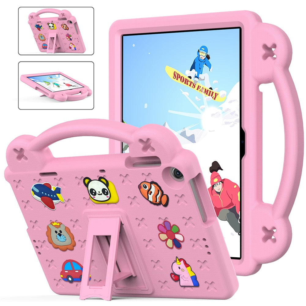 For Lenovo Tab M10 (Gen 3) TB-328FU / TB-328XU EVA Case Protective Tablet Cover Portable Handle with Kickstand - Pink