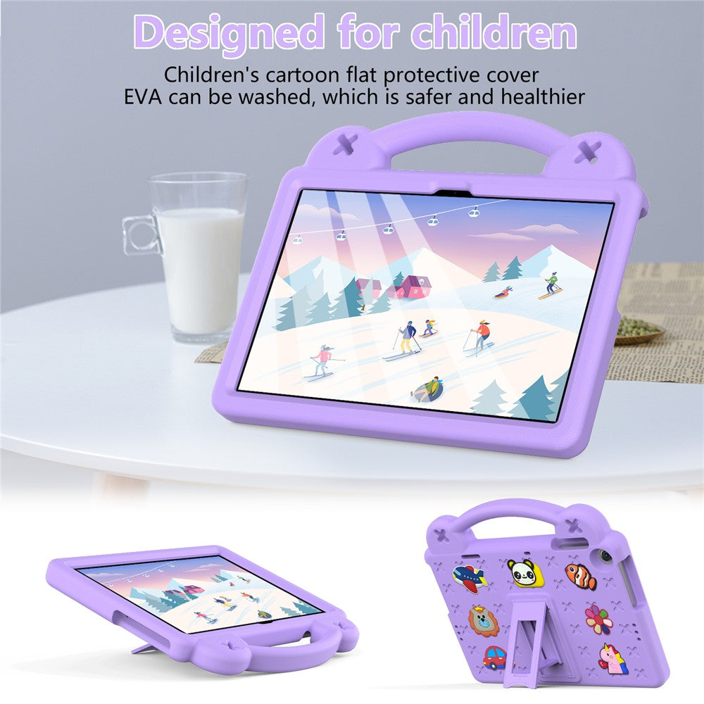 For Lenovo Tab M10 (Gen 3) TB-328FU / TB-328XU EVA Case Protective Tablet Cover Portable Handle with Kickstand - Purple