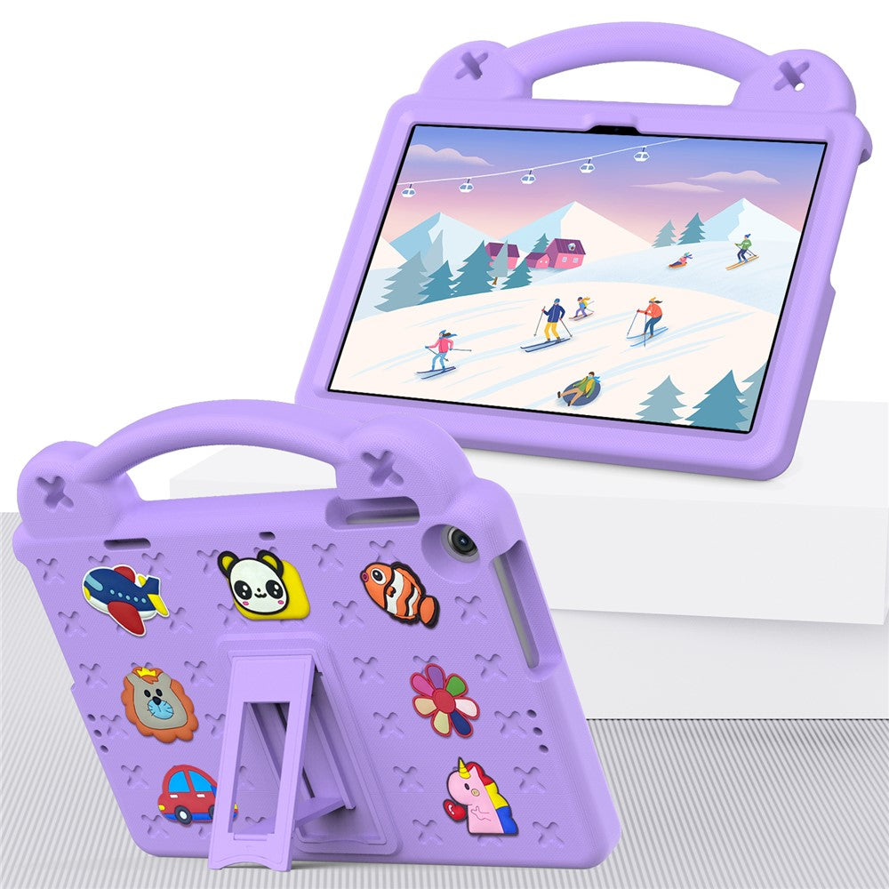 For Lenovo Tab M10 (Gen 3) TB-328FU / TB-328XU EVA Case Protective Tablet Cover Portable Handle with Kickstand - Purple