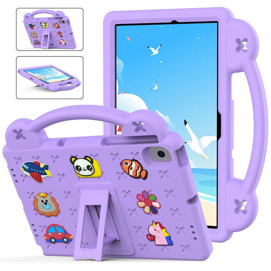 For Samsung Galaxy Tab A8 10.5 (2021) / (2022) Portable EVA Case Shockproof Tablet Cover Anti-Scratch Case with Kickstand - Purple