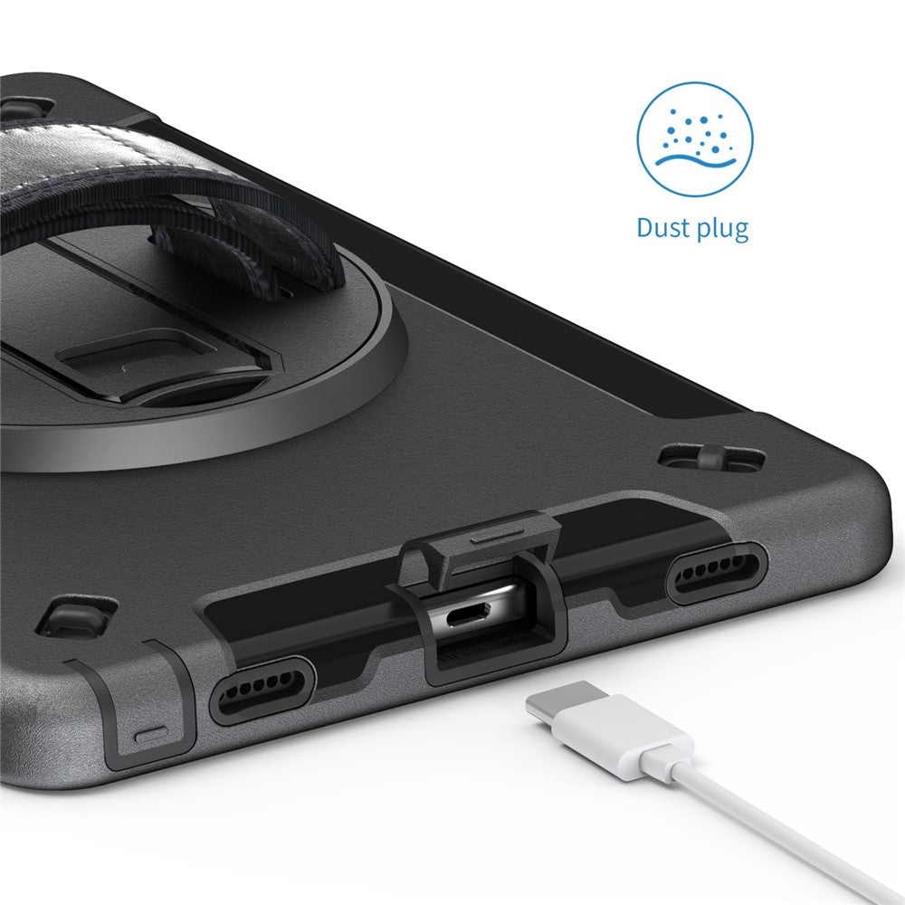 For Lenovo Tab M10 Plus (3rd Gen) / Xiaoxin Pad 2022 10.6 inch Kickstand Shockproof Tablet Case Hand Strap PC + TPU Cover with Shoulder Strap