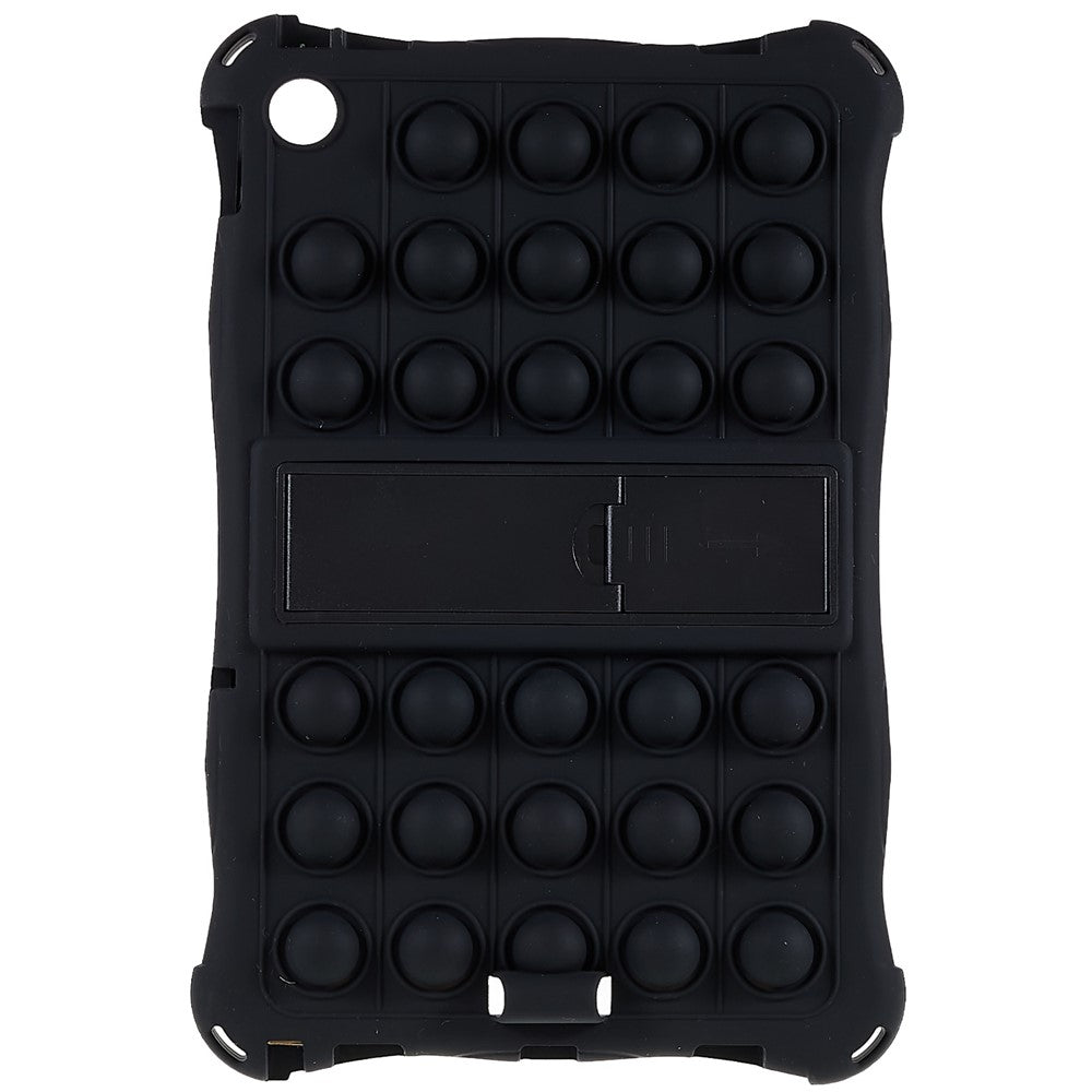 For Lenovo Tab M10 (Gen 3) TB-328FU / TB-328XU Pop Fidget Toy Bubble Tablet Case Shockproof Silicone Case PC Kickstand Protective Cover - Black