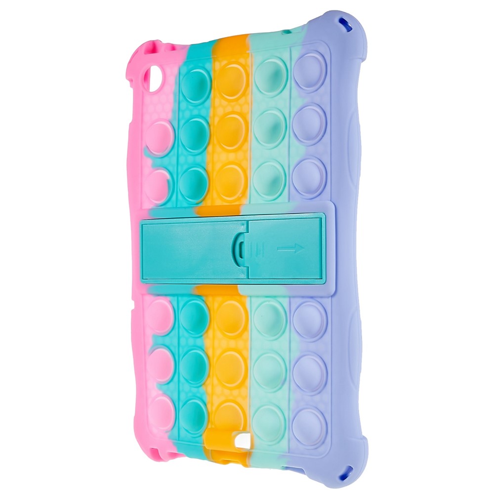 For Lenovo Tab M10 (Gen 3) TB-328FU / TB-328XU Pop Fidget Toy Bubble Tablet Case Shockproof Silicone Case PC Kickstand Protective Cover - Multi-color