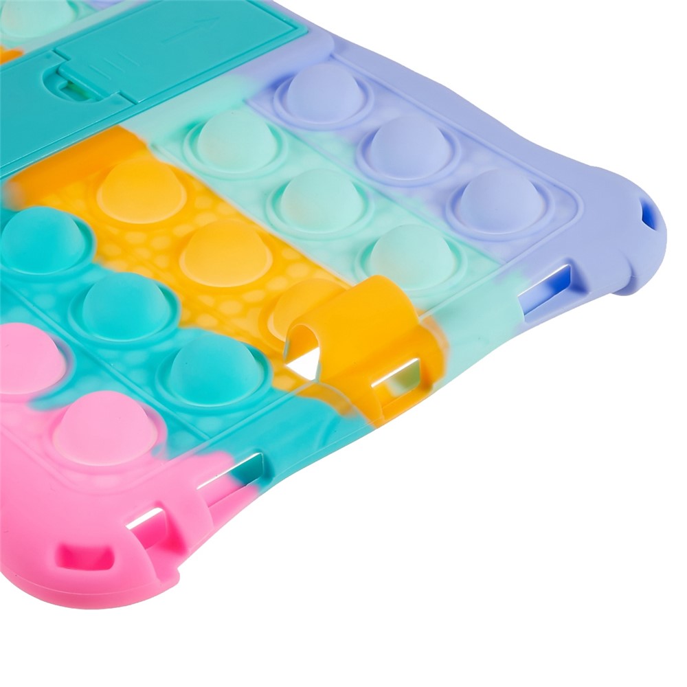 For Lenovo Tab M10 (Gen 3) TB-328FU / TB-328XU Pop Fidget Toy Bubble Tablet Case Shockproof Silicone Case PC Kickstand Protective Cover - Multi-color