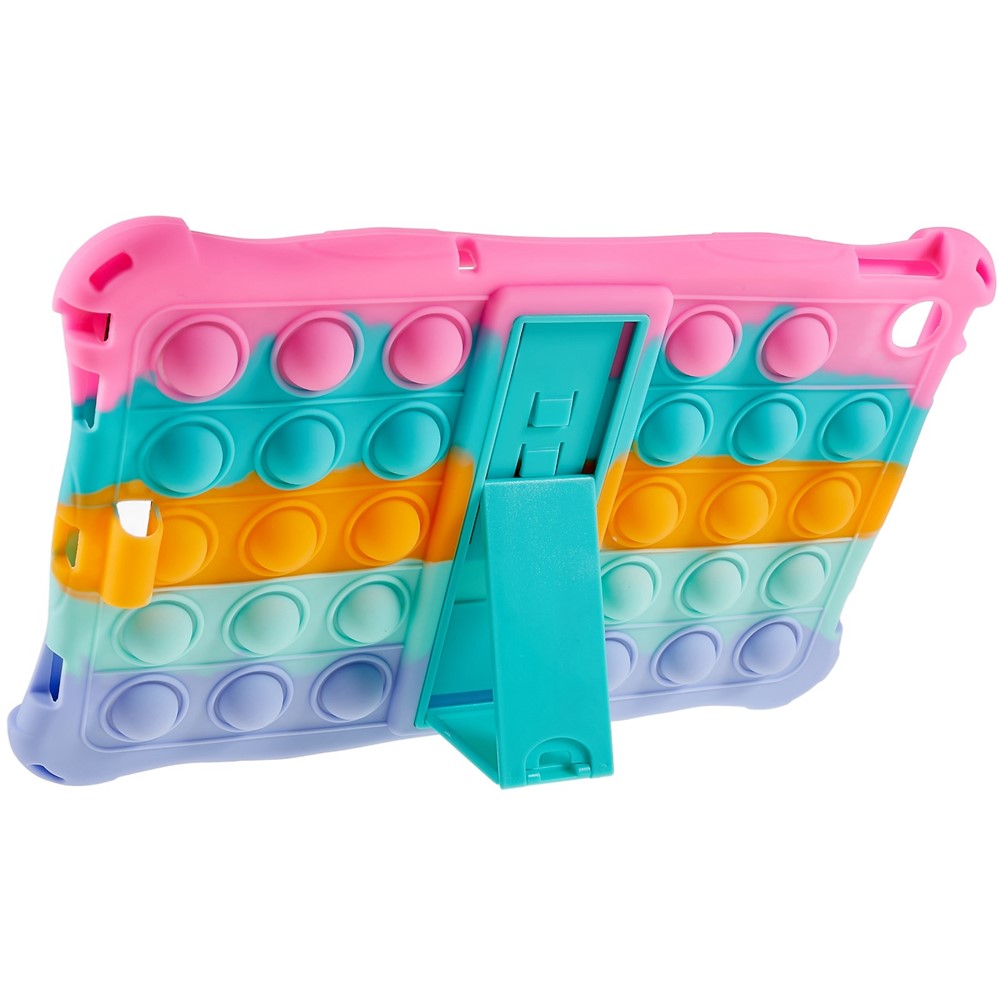 For Lenovo Tab M10 (Gen 3) TB-328FU / TB-328XU Pop Fidget Toy Bubble Tablet Case Shockproof Silicone Case PC Kickstand Protective Cover - Multi-color