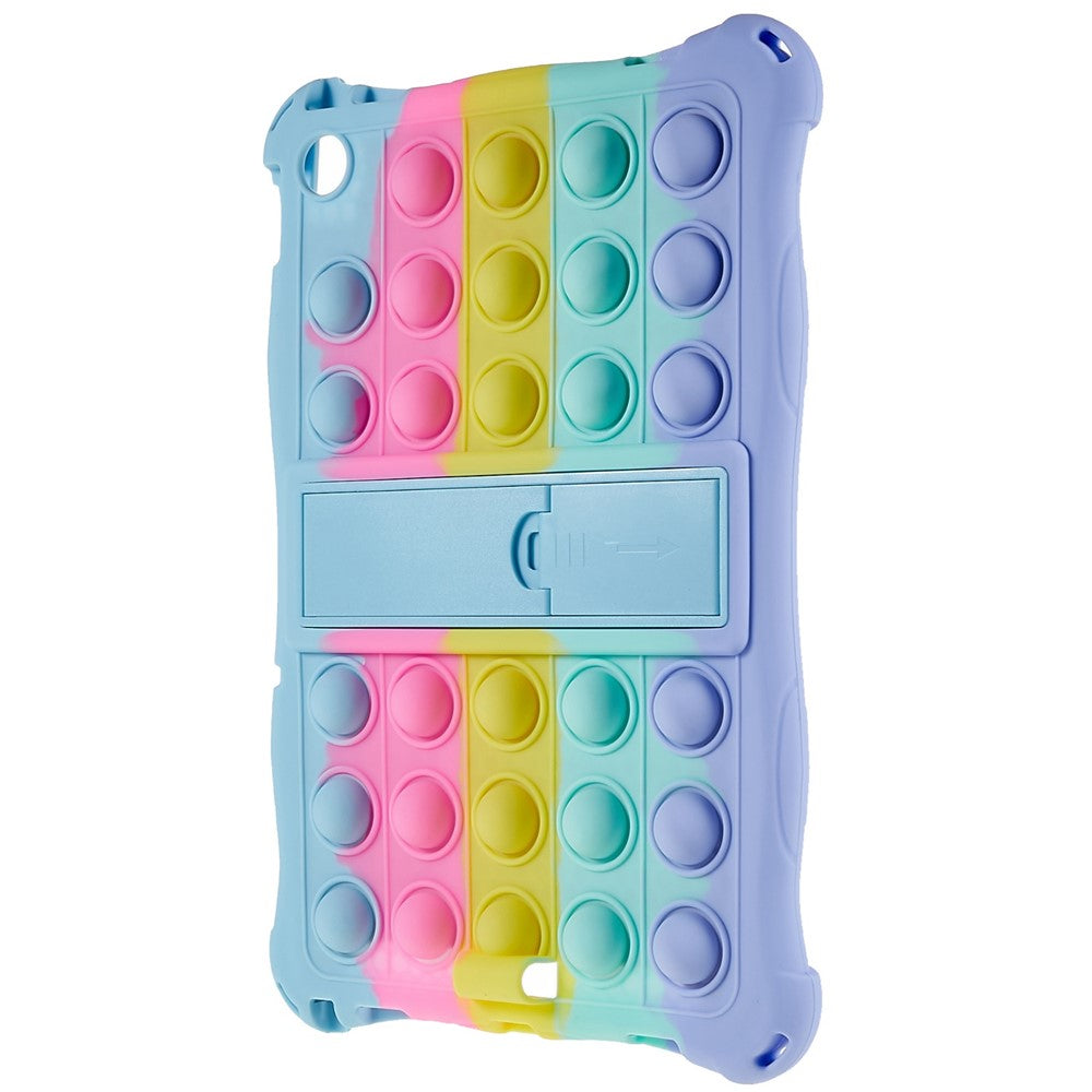 For Lenovo Tab M10 (Gen 3) TB-328FU / TB-328XU Pop Fidget Toy Bubble Tablet Case Shockproof Silicone Case PC Kickstand Protective Cover - Colorful Baby Blue
