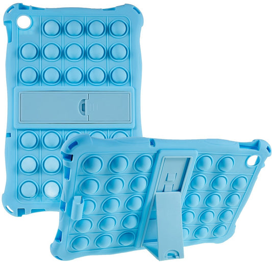 For Lenovo Tab M10 (Gen 3) TB-328FU / TB-328XU Pop Fidget Toy Bubble Tablet Case Shockproof Silicone Case PC Kickstand Protective Cover - Baby Blue