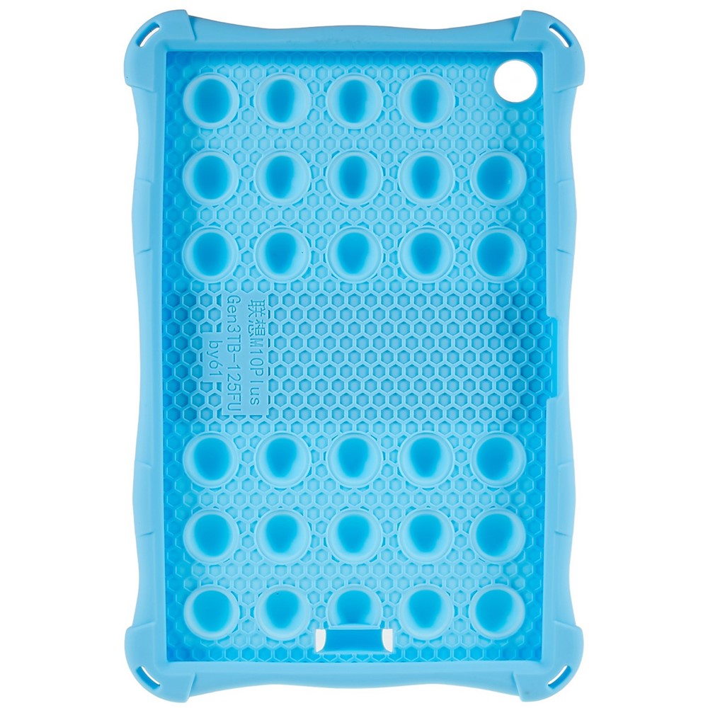 For Lenovo Tab M10 (Gen 3) TB-328FU / TB-328XU Pop Fidget Toy Bubble Tablet Case Shockproof Silicone Case PC Kickstand Protective Cover - Baby Blue