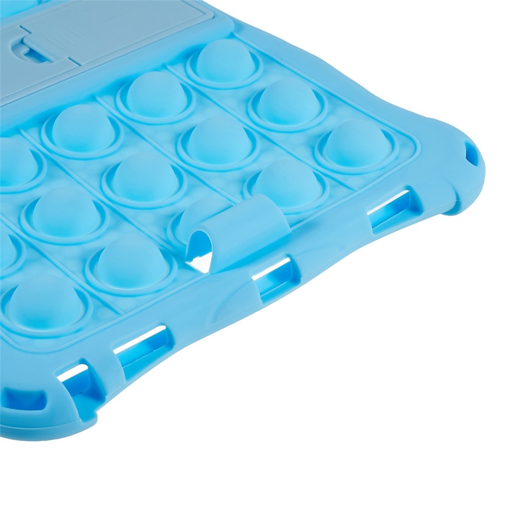 For Lenovo Tab M10 (Gen 3) TB-328FU / TB-328XU Pop Fidget Toy Bubble Tablet Case Shockproof Silicone Case PC Kickstand Protective Cover - Baby Blue