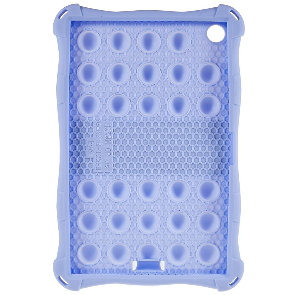 For Lenovo Tab M10 (Gen 3) TB-328FU / TB-328XU Pop Fidget Toy Bubble Tablet Case Shockproof Silicone Case PC Kickstand Protective Cover - Purple