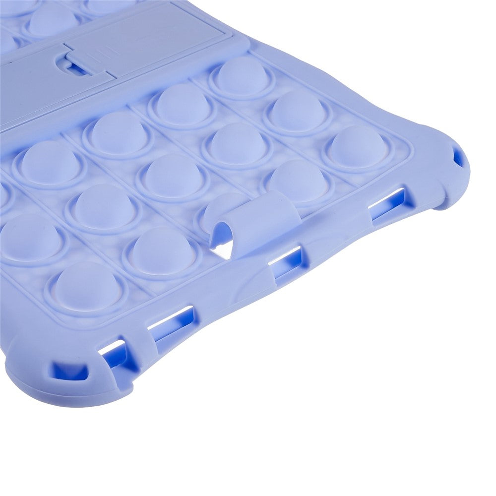 For Lenovo Tab M10 (Gen 3) TB-328FU / TB-328XU Pop Fidget Toy Bubble Tablet Case Shockproof Silicone Case PC Kickstand Protective Cover - Purple