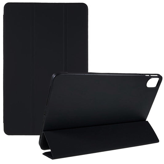 For Honor Pad 8 Protective Case Anti-drop PU Leather Cover with Tri-fold Stand Inner Honeycomb Heat Dissipation TPU Tablet Case - Black