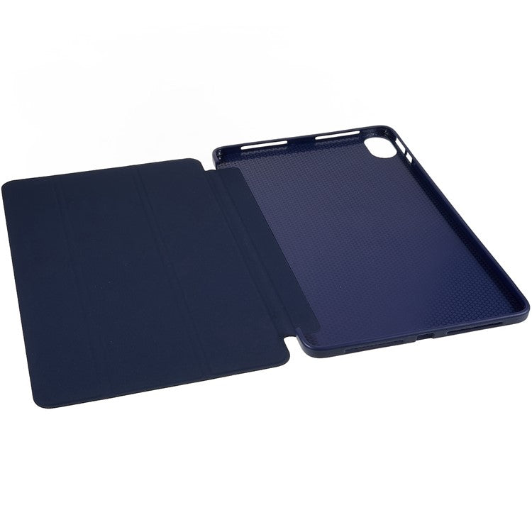 For Honor Pad 8 Protective Case Anti-drop PU Leather Cover with Tri-fold Stand Inner Honeycomb Heat Dissipation TPU Tablet Case - Dark Blue
