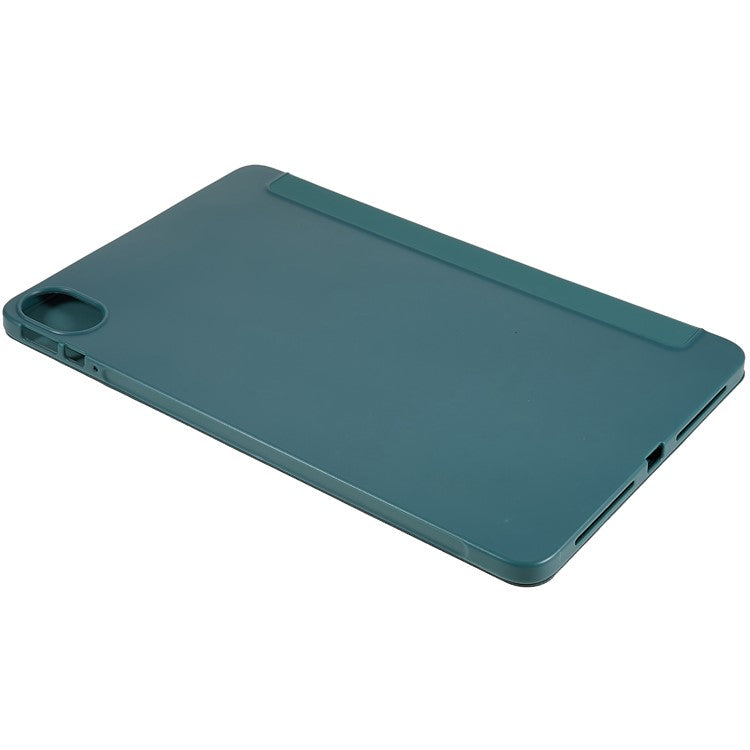 For Honor Pad 8 Protective Case Anti-drop PU Leather Cover with Tri-fold Stand Inner Honeycomb Heat Dissipation TPU Tablet Case - Blackish Green