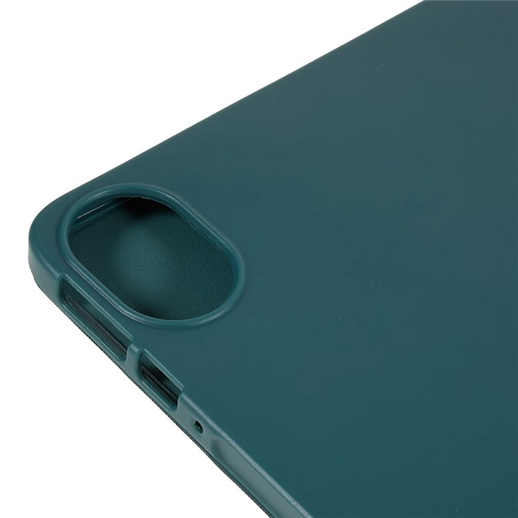 For Honor Pad 8 Protective Case Anti-drop PU Leather Cover with Tri-fold Stand Inner Honeycomb Heat Dissipation TPU Tablet Case - Blackish Green