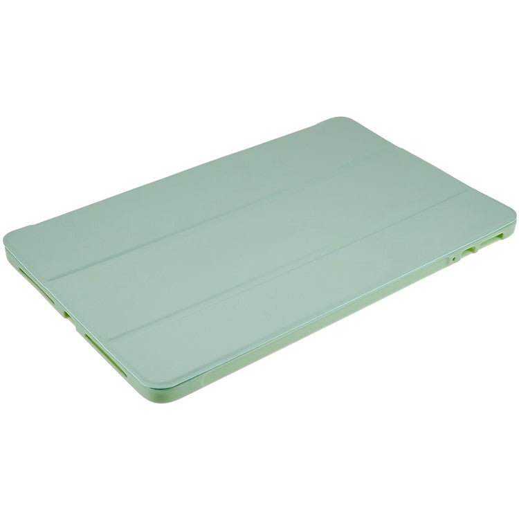 For Honor Pad 8 Protective Case Anti-drop PU Leather Cover with Tri-fold Stand Inner Honeycomb Heat Dissipation TPU Tablet Case - Light Green