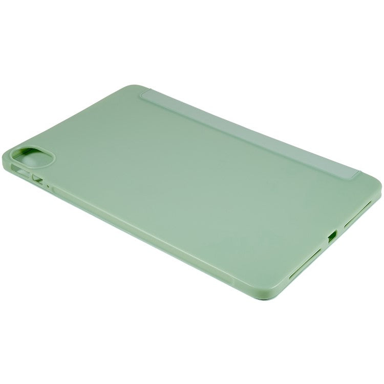 For Honor Pad 8 Protective Case Anti-drop PU Leather Cover with Tri-fold Stand Inner Honeycomb Heat Dissipation TPU Tablet Case - Light Green
