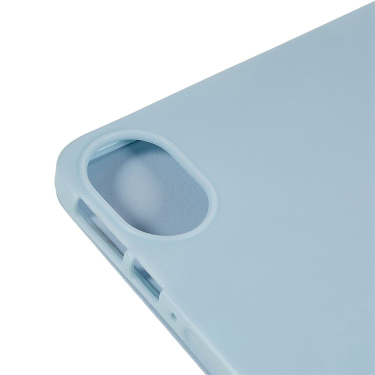 For Honor Pad 8 Protective Case Anti-drop PU Leather Cover with Tri-fold Stand Inner Honeycomb Heat Dissipation TPU Tablet Case - Baby Blue