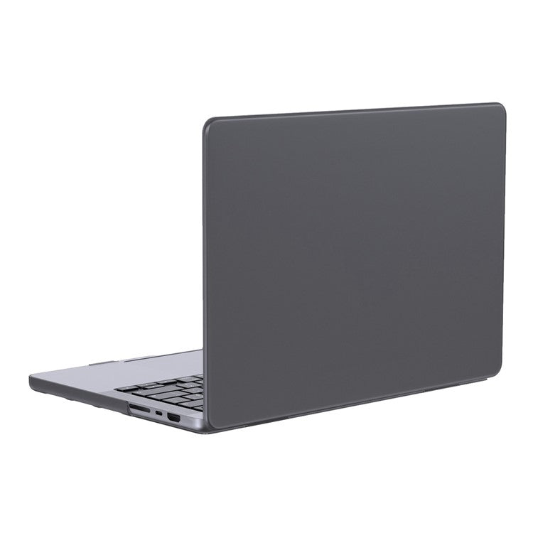 LENTION For MacBook Pro 14 inch (2024) (2023) (2021) Matte Finish PC Laptop Case Front and Back Protective Notebook Cover - Transparent Black