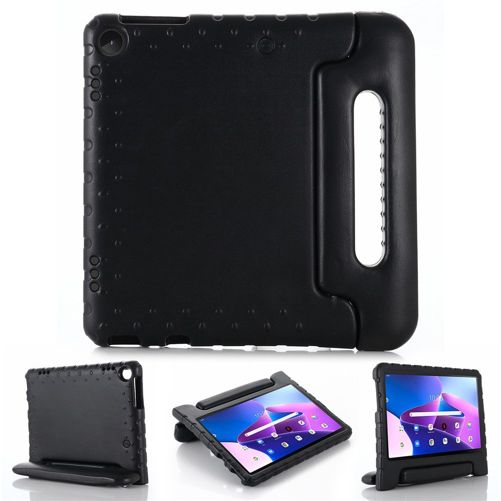 For Lenovo Tab M10 (Gen 3) TB-328FU/TB-328XU Handle Kickstand Protective Case EVA Tablet Cover - Black