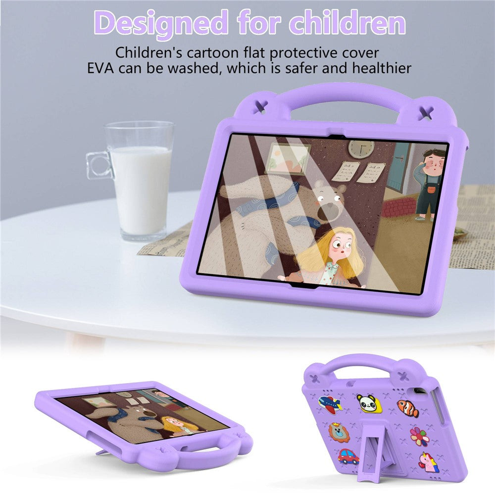 For Lenovo Yoga Tab5 YT-X705F 10.1 inch / Lenovo Tab M10 TB-X605F / TB-X505 / Huawei MediaPad T5 10.1 EVA Case Protective Tablet Cover Shockproof Case with Kickstand - Purple