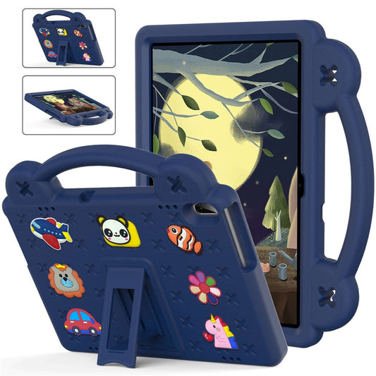 For Lenovo Yoga Tab5 YT-X705F 10.1 inch / Lenovo Tab M10 TB-X605F / TB-X505 / Huawei MediaPad T5 10.1 EVA Case Protective Tablet Cover Shockproof Case with Kickstand - Navy Blue