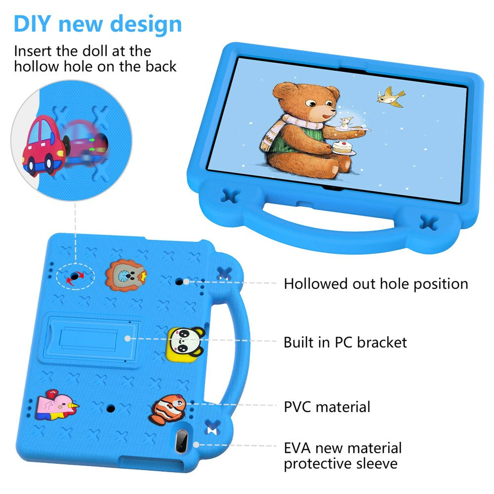 For Lenovo Yoga Tab5 YT-X705F 10.1 inch / Lenovo Tab M10 TB-X605F / TB-X505 / Huawei MediaPad T5 10.1 EVA Case Protective Tablet Cover Shockproof Case with Kickstand - Sky Blue
