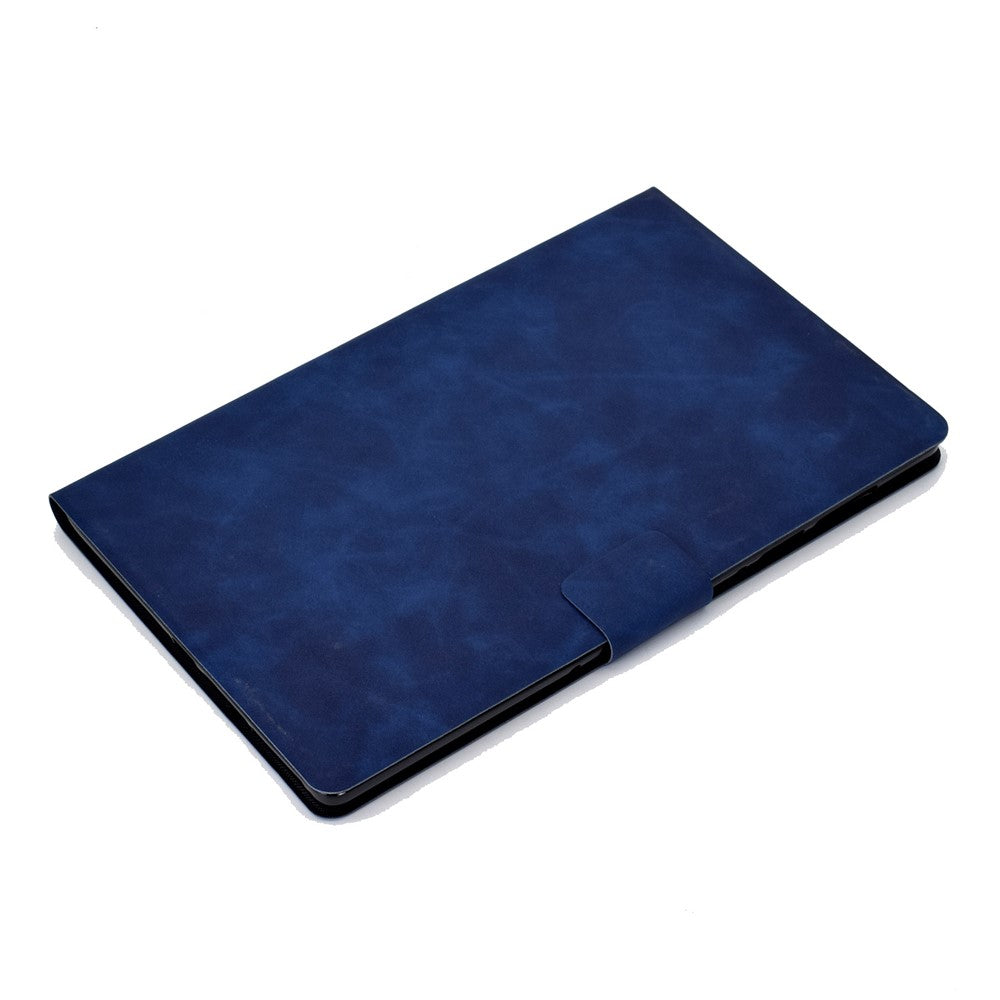 For Lenovo M10 FHD REL / M10 Plus X606F PU Leather Tablet Shell Cover  Solid Color Folio Stand Magnetic Protective Case with Card Slots - Blue