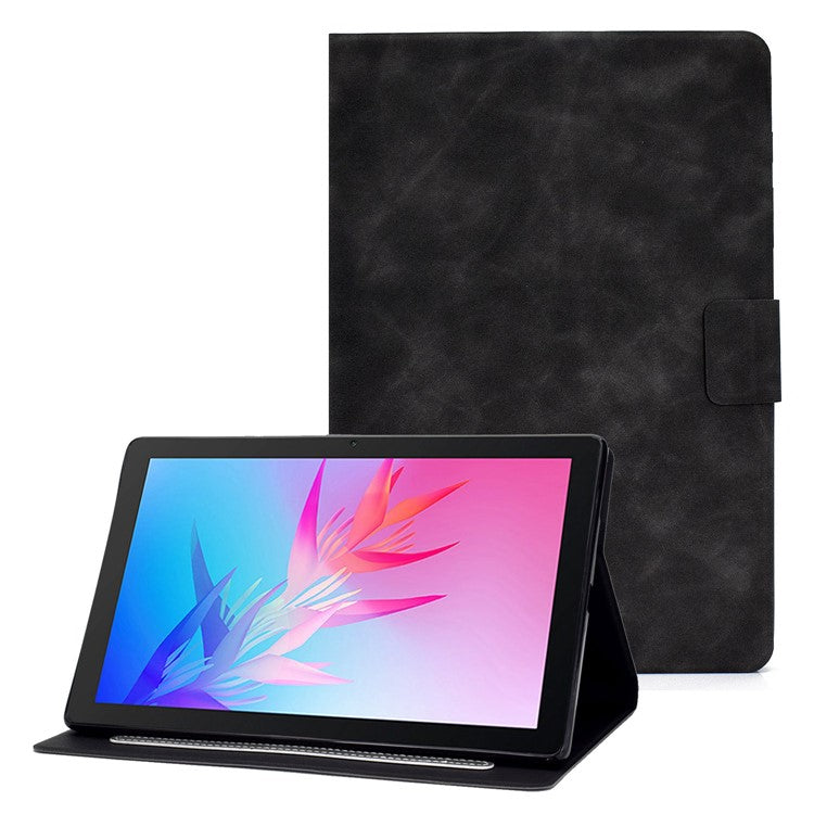 For Huawei Enjoy Tablet 2 / MatePad T 10 9.7 inch / T 10S 10.1 inch / Honor Pad 6 10.1-inch / Pad X6 9.7 inch Tablet Case Solid Color PU Leather Folio Flip Stand Card Slots Magnetic Cover - Grey
