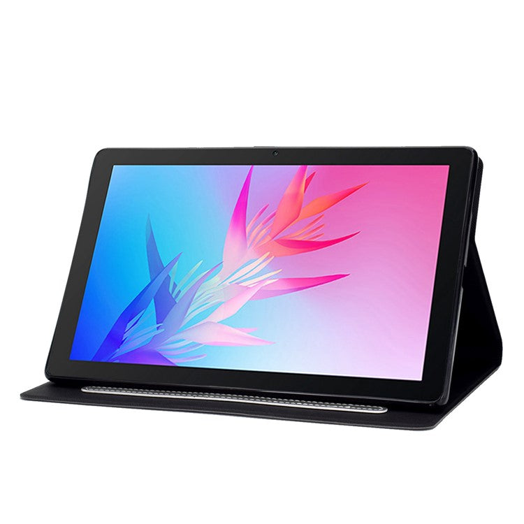 For Huawei Enjoy Tablet 2 / MatePad T 10 9.7 inch / T 10S 10.1 inch / Honor Pad 6 10.1-inch / Pad X6 9.7 inch Tablet Case Solid Color PU Leather Folio Flip Stand Card Slots Magnetic Cover - Grey