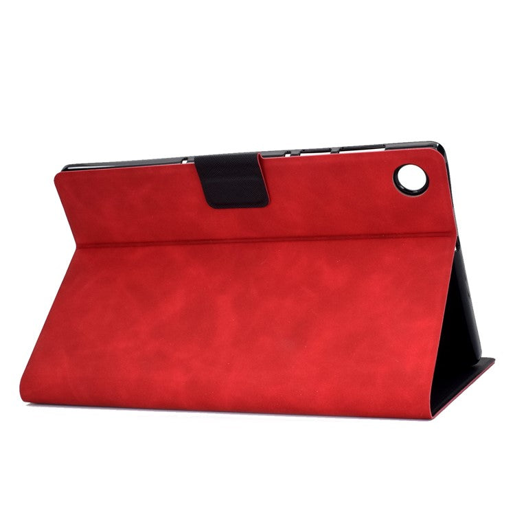 For Huawei Enjoy Tablet 2 / MatePad T 10 9.7 inch / T 10S 10.1 inch / Honor Pad 6 10.1-inch / Pad X6 9.7 inch Tablet Case Solid Color PU Leather Folio Flip Stand Card Slots Magnetic Cover - Red