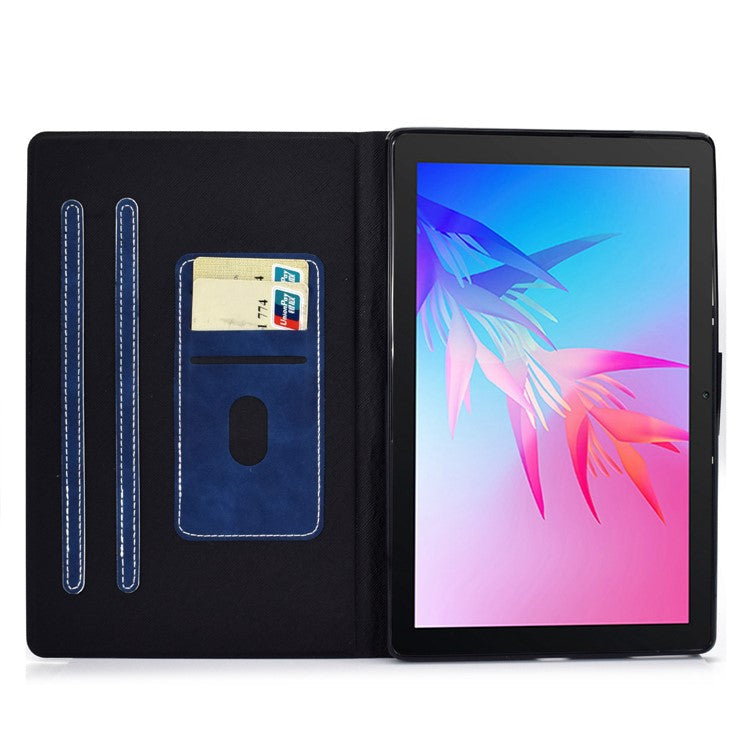 For Huawei Enjoy Tablet 2 / MatePad T 10 9.7 inch / T 10S 10.1 inch / Honor Pad 6 10.1-inch / Pad X6 9.7 inch Tablet Case Solid Color PU Leather Folio Flip Stand Card Slots Magnetic Cover - Blue