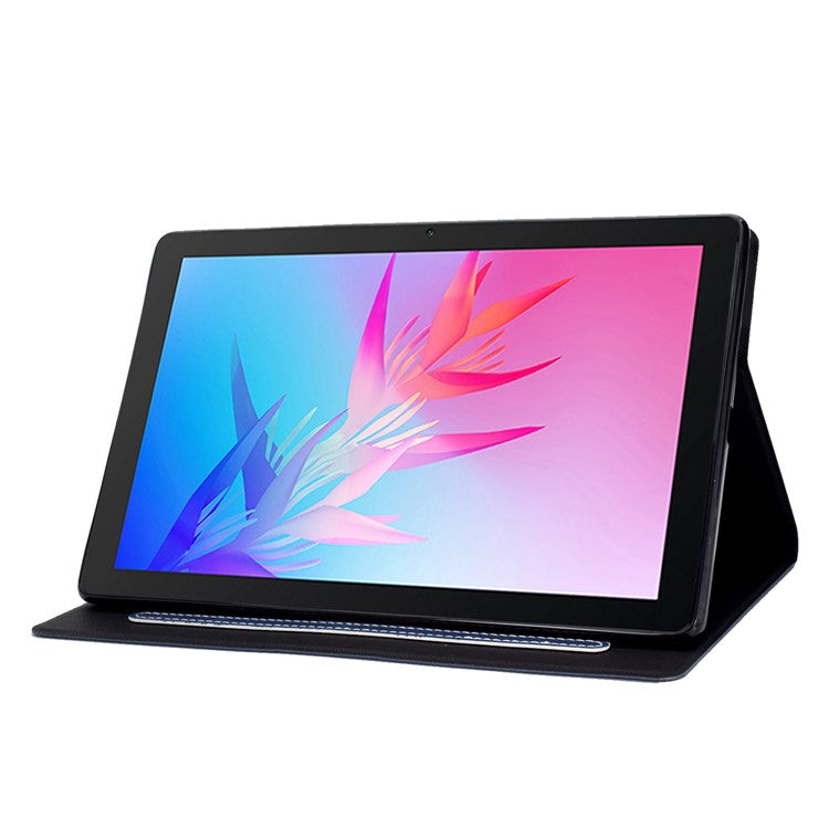 For Huawei Enjoy Tablet 2 / MatePad T 10 9.7 inch / T 10S 10.1 inch / Honor Pad 6 10.1-inch / Pad X6 9.7 inch Tablet Case Solid Color PU Leather Folio Flip Stand Card Slots Magnetic Cover - Blue