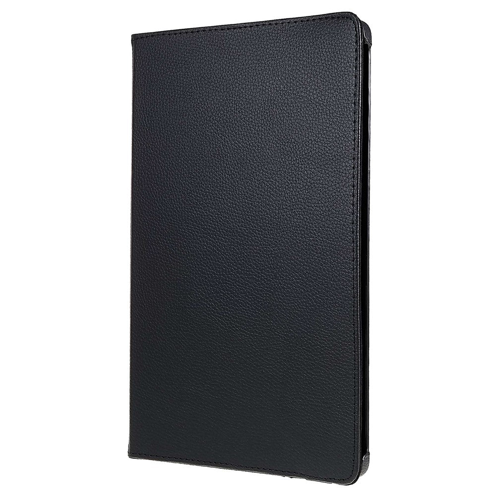 Shockproof Case for Lenovo Tab P11 Pro Gen 2, 360 Degree Rotating Stand Tablet Protector PU Leather + PC Cover Shell - Black