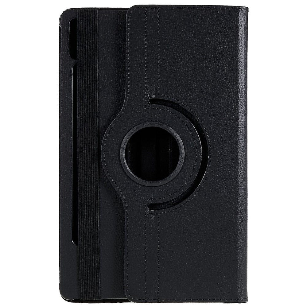 Shockproof Case for Lenovo Tab P11 Pro Gen 2, 360 Degree Rotating Stand Tablet Protector PU Leather + PC Cover Shell - Black
